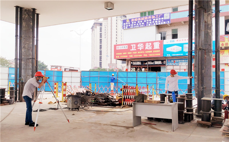 顺德华德南中油碧辟加油站顶升工程